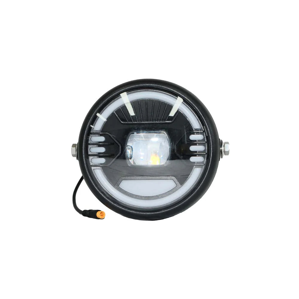 JECHAM QL200 black headlamp with central LED lens and side adjustment tabs